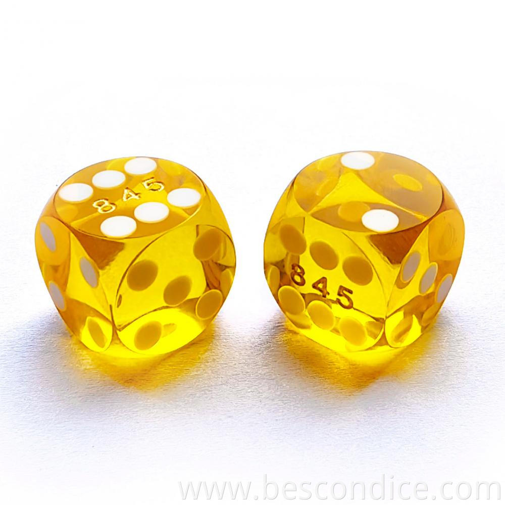 Round Casino Dice 16mm 3